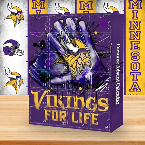 NEW Minnesota Vikings Advent Calendar -- The One With 24 Little Doors