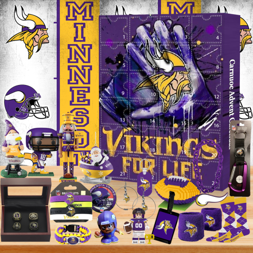 NEW Minnesota Vikings Advent Calendar -- The One With 24 Little Doors