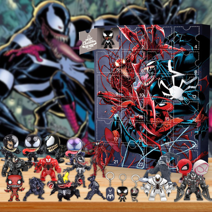Venom & Spiderman Advent calendar-- The One With 24 Little Doors