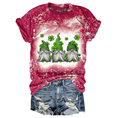 Gnome Clover Print Tie Dye |  Unisex T-SHIRT