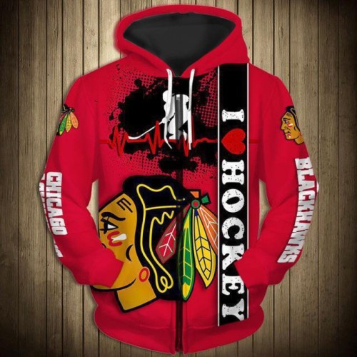 CHICAGO BLACKHAWKS | NHL team zipper Hoodie