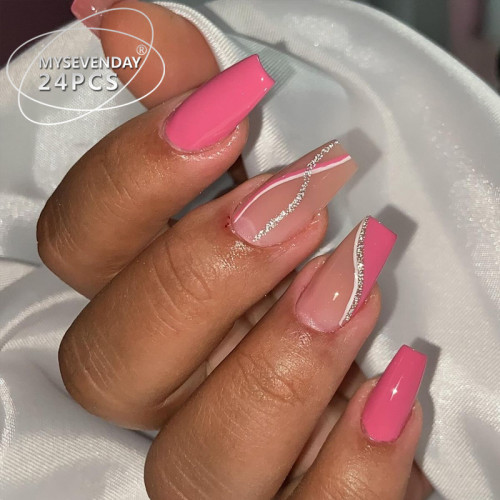 🔥2+1 💅Hot sale BZ1505 Press-on Nails | 1 items with 24pcs