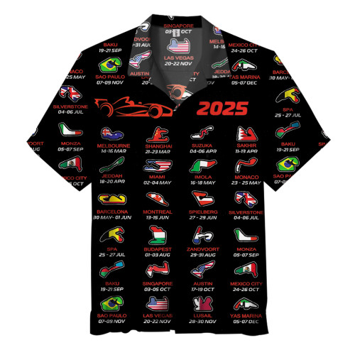 F1 2025 CIRCUITS | Hawaiian Shirt