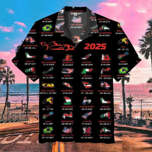 F1 2025 CIRCUITS | Hawaiian Shirt