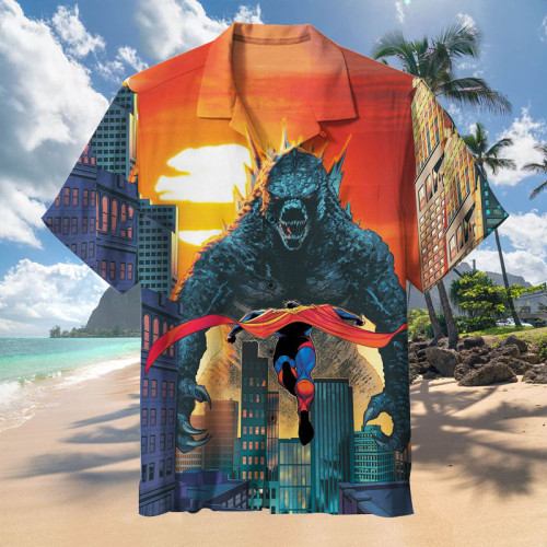 .Justice League vs. Godzilla |  Hawaiian Shirt
