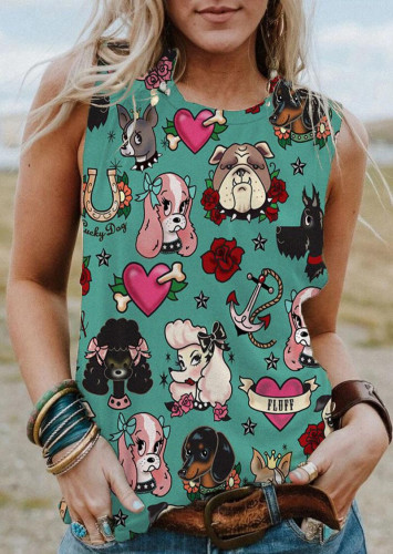 Horse & Puppy-Women's Print Vest