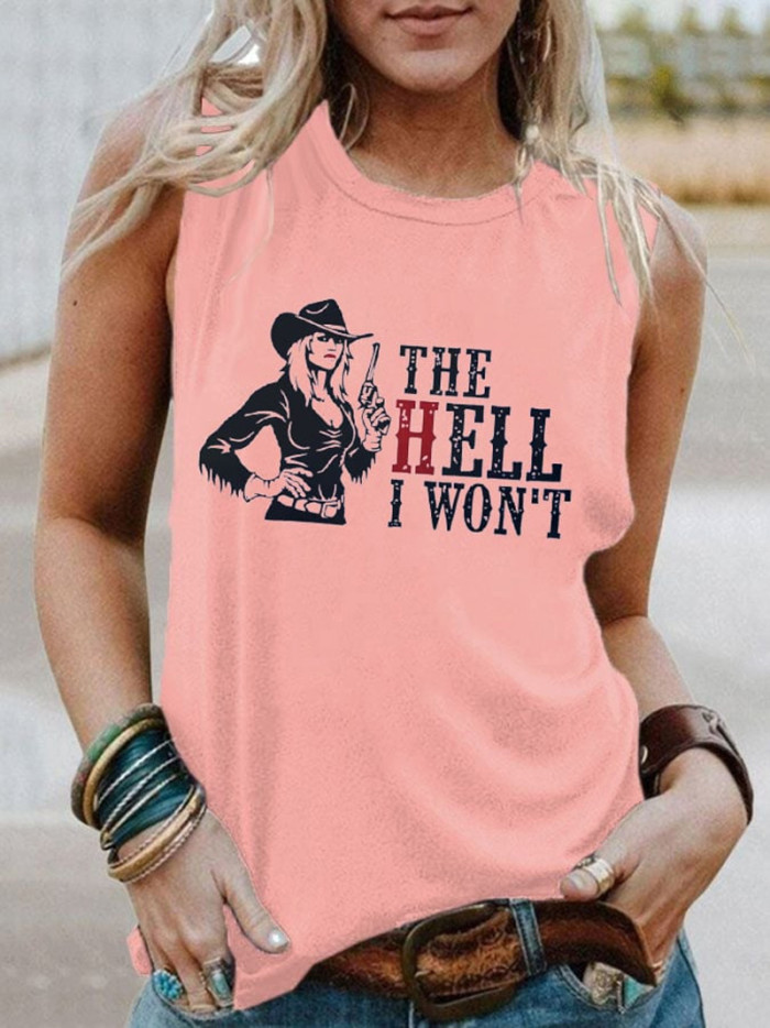 THE HELL I WON'T-Women's Print Vest