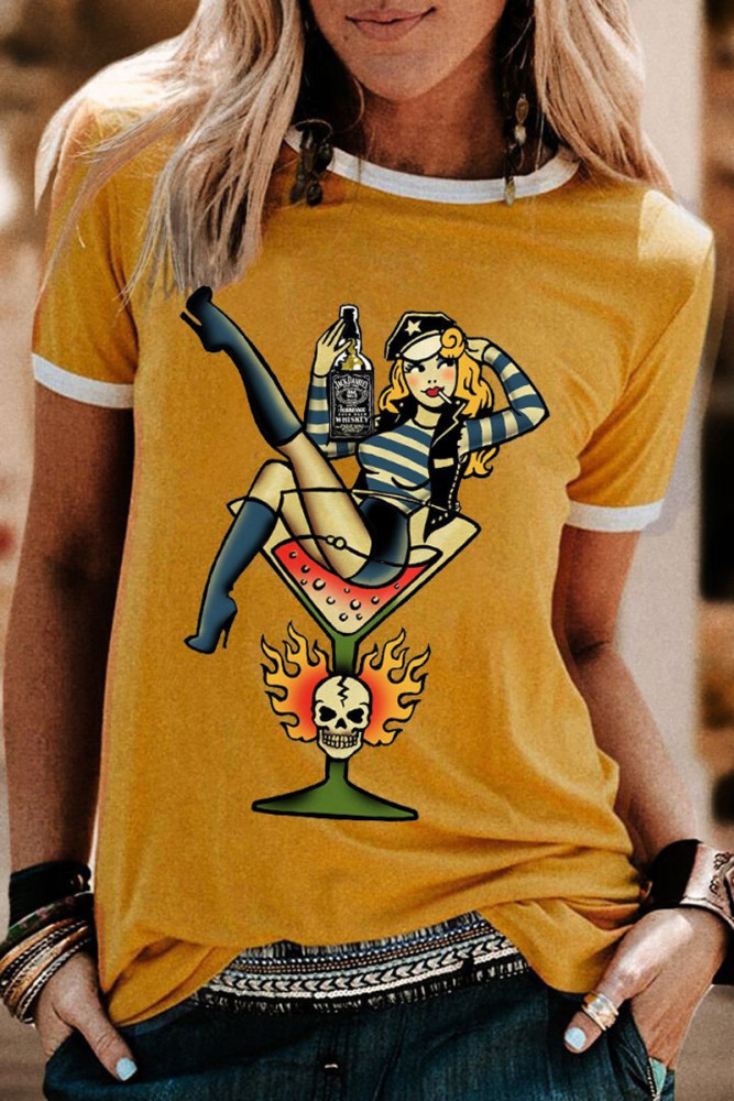 Cocktail woman-Women's Print Vest