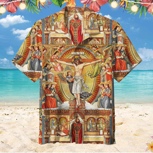 Vintage The Holy Mass |  Hawaiian Shirt