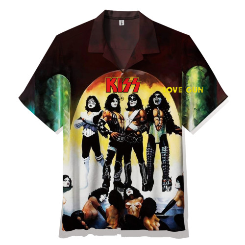 Kiss-Love Gun | Unisex Hawaiian Shirt