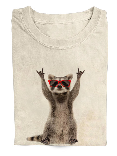 Funny Rock Raccoon |  Unisex T-SHIRT