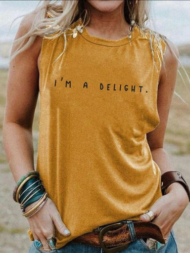 I'M A DELIGHT-Women's Print Vest
