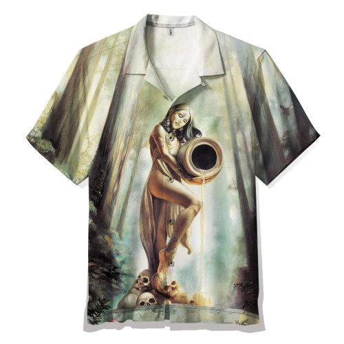 Fountain in the Redwoods  | Unisex Hawaiian Shirt