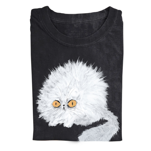 FUNNY Angy Fuzzball CAT |  Unisex T-SHIRT