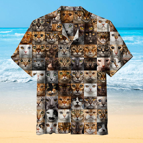 Animal Cat Cute Collage Art | Hawaiian Shirt