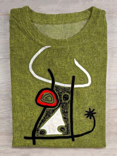 Abstract Art Print Short Sleeve Casual | T-SHIRT