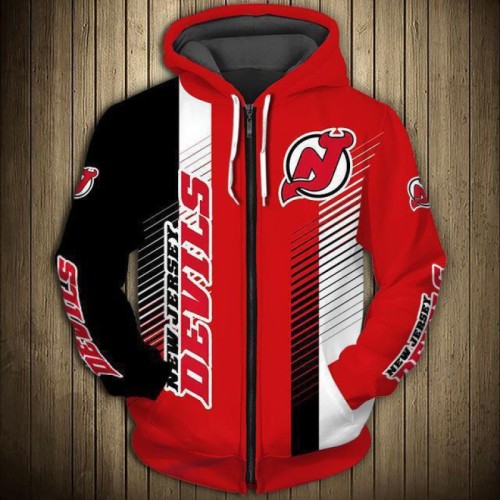 NEW JERSEY DEVILS | NHL team zipper Hoodie