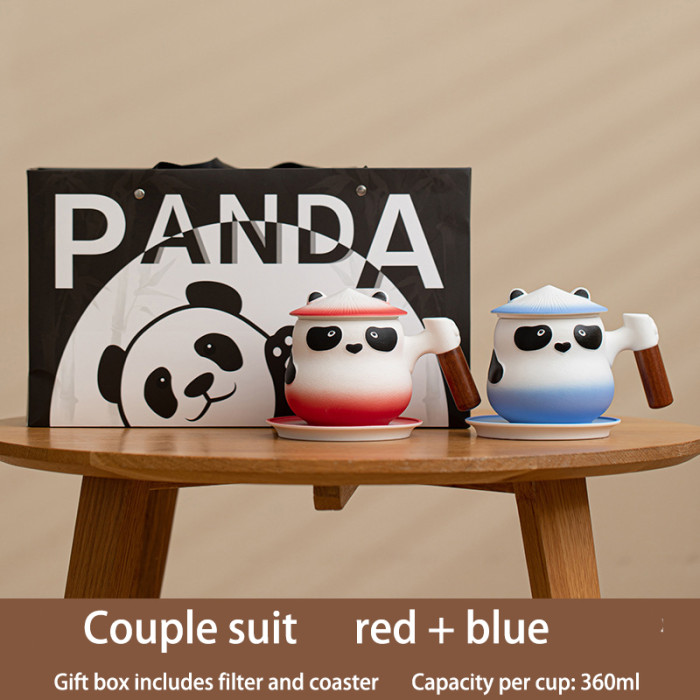 Kung Fu Panda Creative Couple Mug Gift Box with Filter