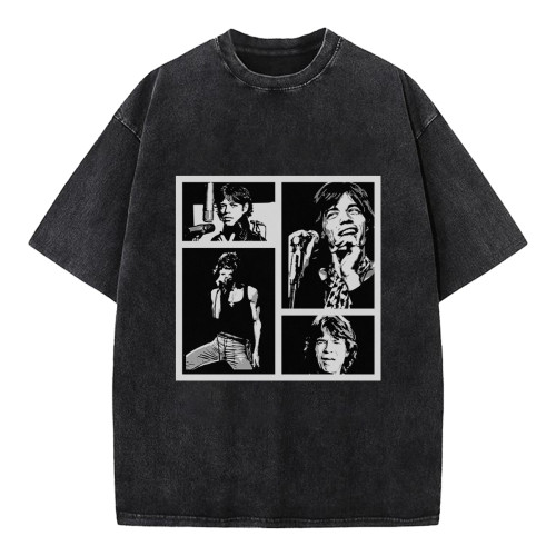 The Rolling Stones are the living definition of rock 'n' roll | Unisex Washed Cotton T-Shirt - Fashion Retro Style, Breathable & Sweat-Wicking