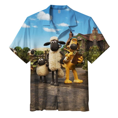 shaun the sheep | Unisex Hawaiian Shirt