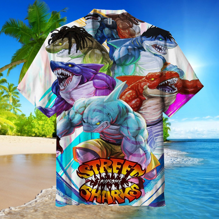 Street Sharks | Unisex Hawaiian Shirt