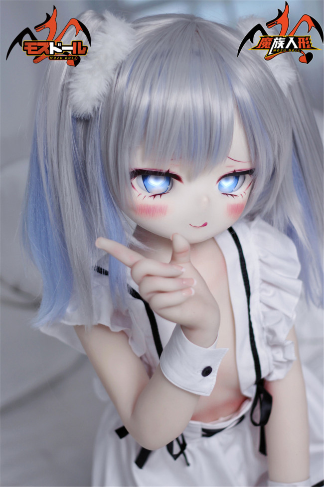 新作 ヘッド二つ付き！ボディ二種類選択可能】MOZU DOLL 130cm 未来ちゃん ビニール製頭部+TPE製頭部 TPE製ボディ 肌色＆眼球色＆メイク＆ウィッグ＆衣装は宣材写真と同じ