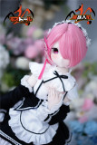MOZU DOLL 等身大フィギュア 85cmバスト小 Ramちゃん ソフトビニール製頭部 TPE製ボディ ラブドール 宣伝画像と同じ制服も付属