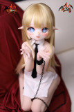 MOZU DOLL魔族人形 天使ちゃん フィギュア 85cm 小胸  ビニールヘッド+tpeボディ 奴隷服 エロ ハート目 ラブドール