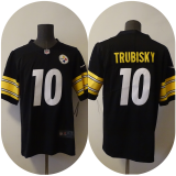 Pittsburgh Steelers 10 Mitchell Trubisky Football Jersey Black