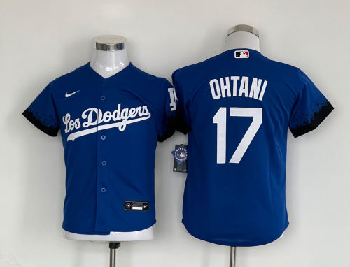 Youth Nike Los Angeles Dodgers 17 Shohei Ohtani Baseball Jersey Blue