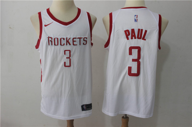 Nike Houston Rockets 3 Chris Paul Basketball Jersey White Fan Edition