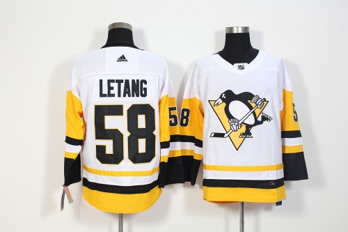 Adidas Classic Pittsburgh Penguins 58 Kris Letang Ice Hockey Jersey White