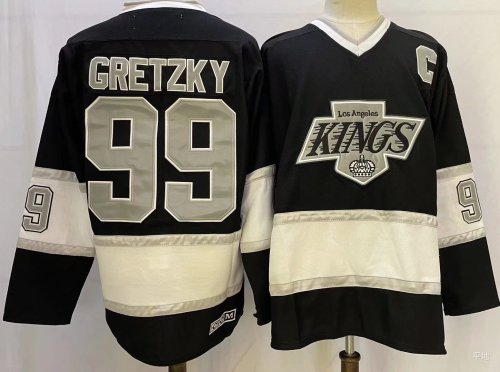 Classic Los Angeles Kings 99 Wayne Gretzky Ice Hockey Jersey Black