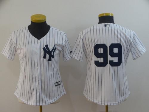 Women New York Yankees 99 Aaron Judge Baseball Jersey White