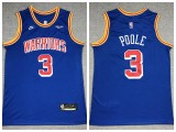 Nike Golden State Warrior 3 Jordan Poole Basketball Jersey Blue Retro