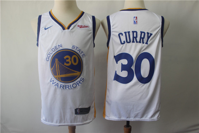 Nike Golden State Warrior 30 Stephen Curry Basketball Jersey White Fans version