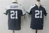 Youth Dallas Cowboys 21 Ezekiel Elliott Football Jersey Legend Navy Blue