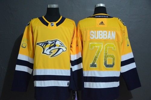 Adidas Nashville Predators 76 P.K Subban Ice Hockey Jersey Yellow