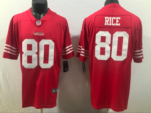 San Francisco 49ers 80 Jerry Rice Football Jersey Legend Red