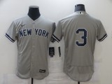 Nike New York Yankees 3 Babe Ruth Flexbase Baseball Jersey Gray