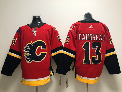 Adidas Calgary Flames 13 Johnny Gaudreau Ice Hockey Jersey Red