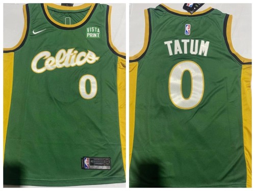 Nike Boston Celtics 0 Jayson Tatum Basketball Jersey Green