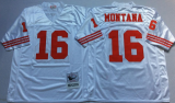 San Francisco 49ers 16 Joe Montana Football Jersey White Retro