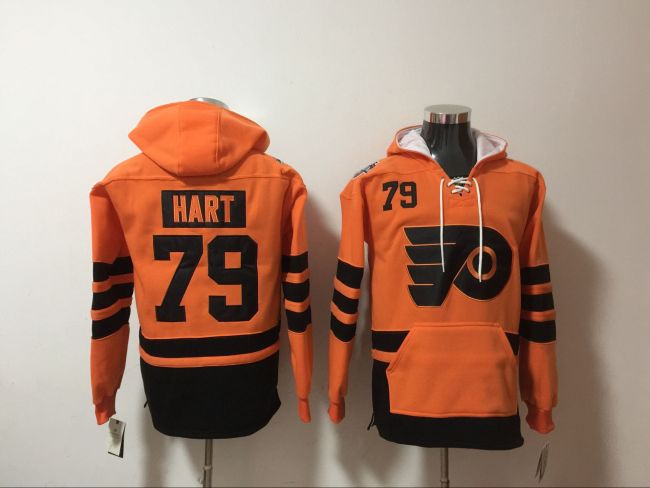 Philadelphia Flyers 79 Carter Hart Ice Hoodies Hockey Jersey Orange