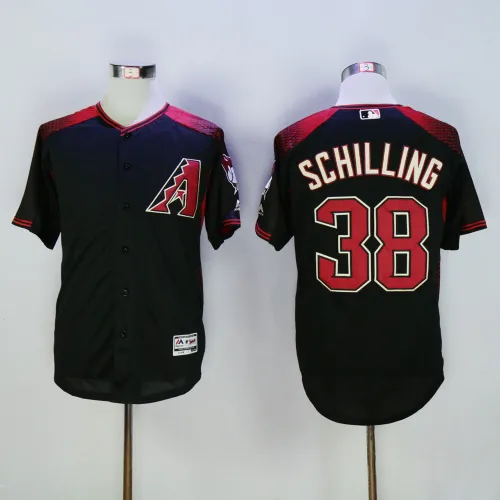 Arizona Diamondbacks 38 Curt Schilling Baseball Jersey Black