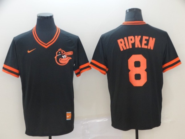 Nike Baltimore Orioles 8 Cal Ripken Baseball Jersey Black retro