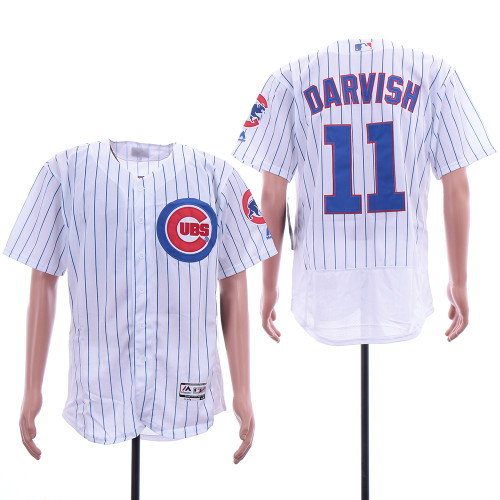Chicago Cubs 11 Yu Darvish Flexbase Baseball Jersey White