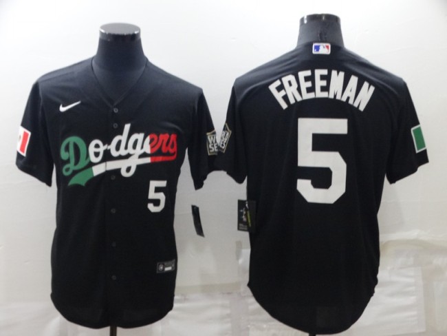 Nike Los Angeles Dodgers 5 Freddie Freeman Flexbase Baseball Jersey Black