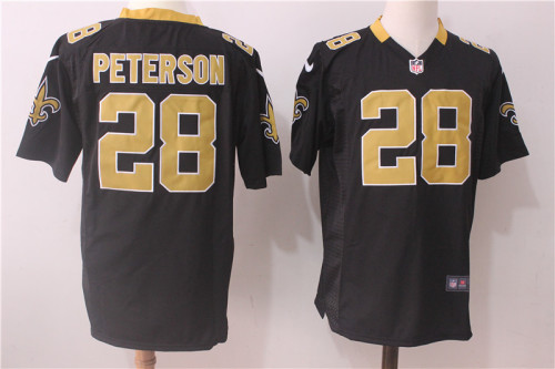 New Orleans Saints 28 Adrian Peterson Football Jersey Black Fan edition