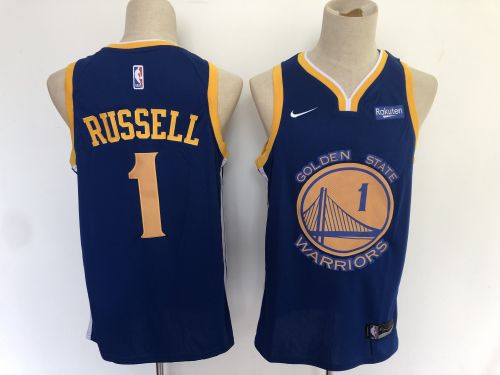 Golden State Warrior 1 D'Angelo Russell Basketball Jersey Blue Fan